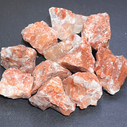 Red Calcite Crystal Rough (1 LB) One Pound Bulk Wholesale Lot Raw Gemstones