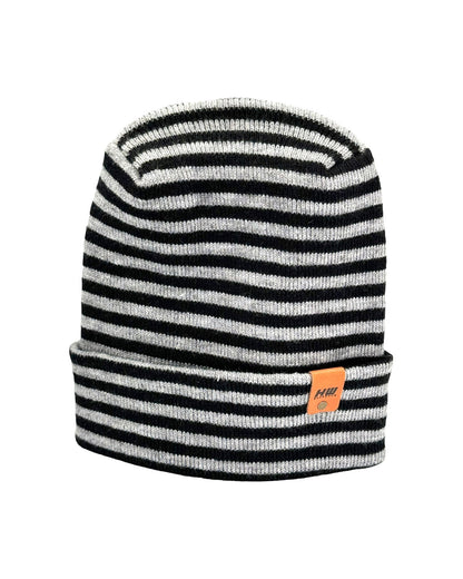 HW6095 HAAKWEAR Theta Stitch RORO Cuffed Beanie (Patent Pending Design)-Gray/Black, Made in USA