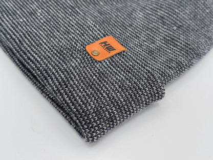 HW6132 Haakwear Theta Stitch Fusion Cuffed Beanie (Patent Pending Design)-Gray/Blue, Made in USA