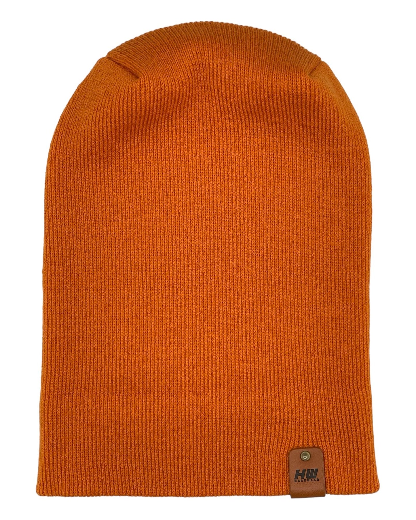 NEW HAAKWEAR Theta-Stitch Cuffed Beanie - Designed and Made in USA (Patent Pending Design) - Tiger Orange