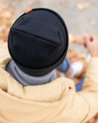 NEW HAAKWEAR Theta-Stitch Cuffed Beanie - Designed and Made in USA (Patent Pending Design) - Charcoal Black