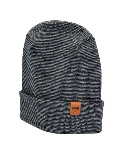 HW6132 Haakwear Theta Stitch Fusion Cuffed Beanie (Patent Pending Design)-Gray/Blue, Made in USA