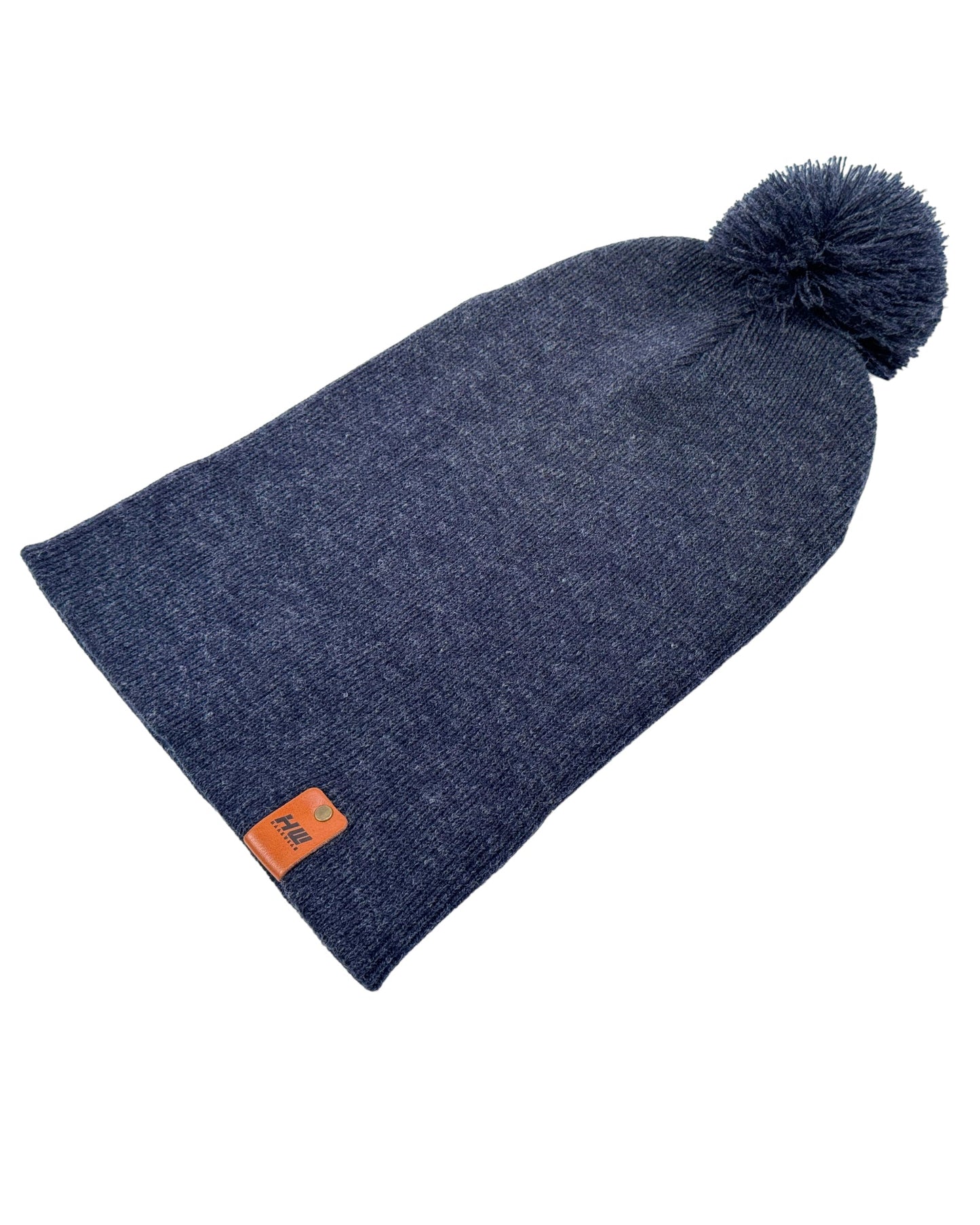 HW6071 HAAKWEAR Pom Pom Beanie - Made in USA - Denim Blue