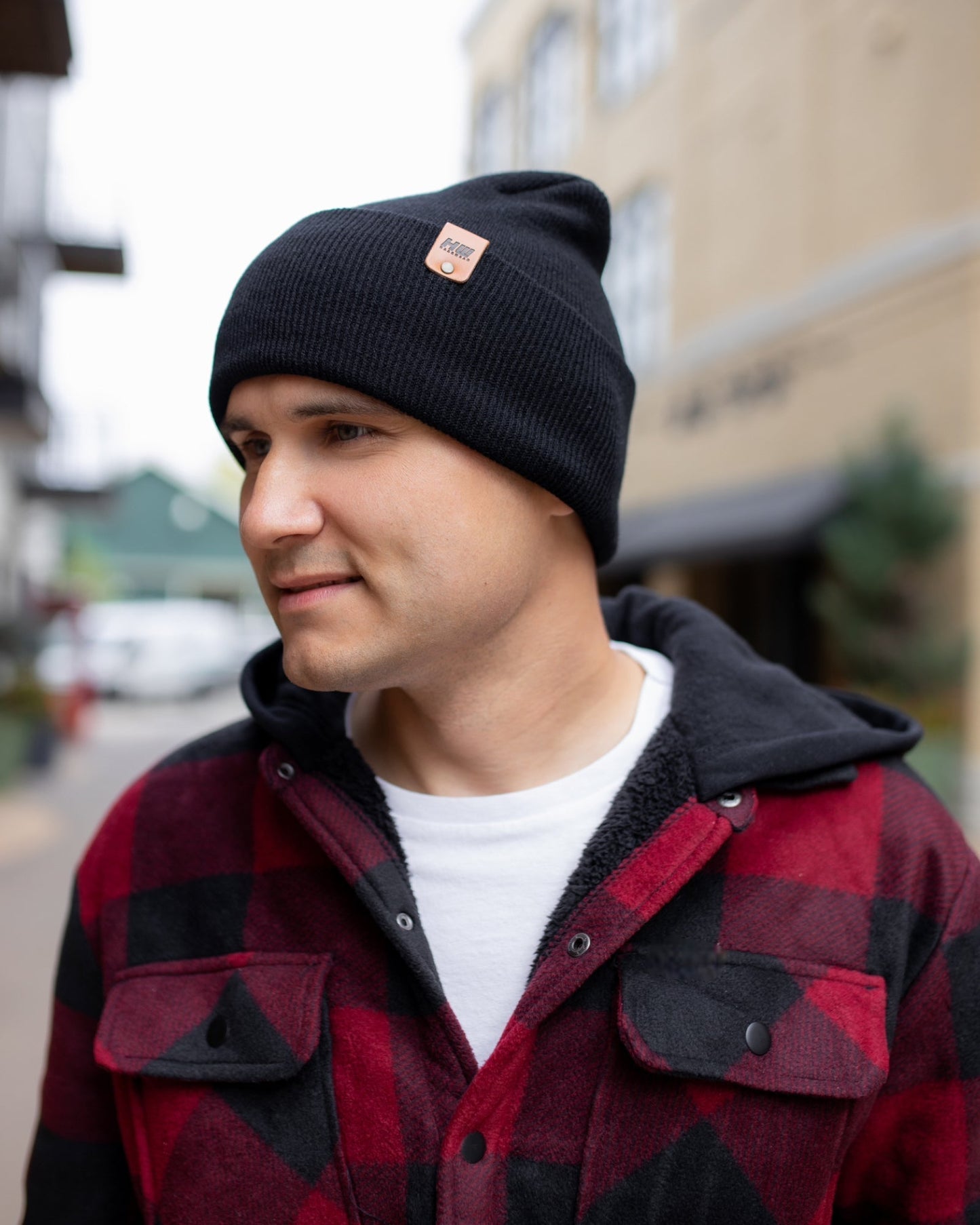 NEW HAAKWEAR Theta-Stitch Cuffed Beanie - Designed and Made in USA (Patent Pending Design) - Midnight Black