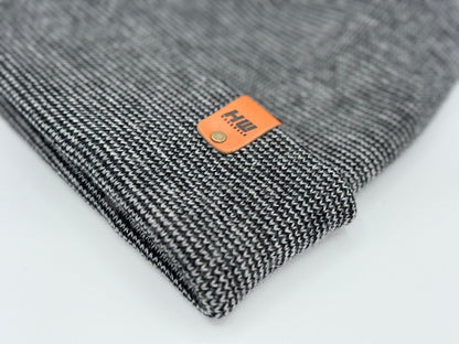 HW6132 Haakwear Theta Stitch Fusion Cuffed Beanie (Patent Pending Design)-Gray/Black, Made in USA