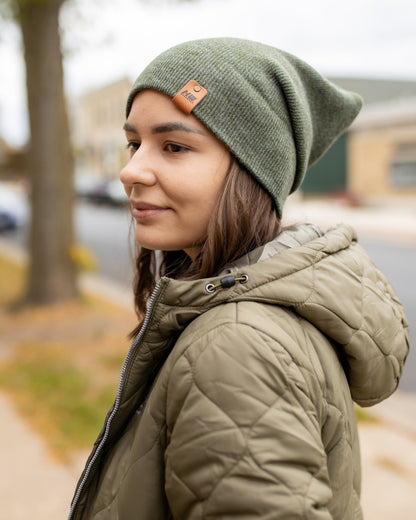 NEW HAAKWEAR Theta-Stitch Cuffed Beanie - Designed and Made in USA (Patent Pending Design) - Forest Green