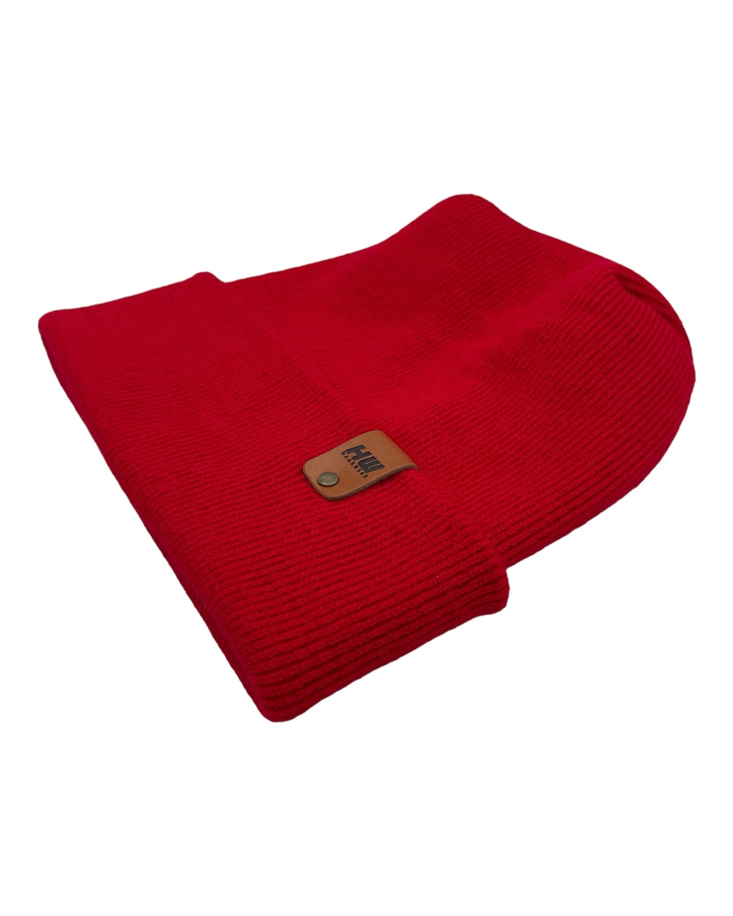 NEW HAAKWEAR Theta-Stitch Cuffed Beanie - Designed and Made in USA (Patent Pending Design) - Scarlet Red