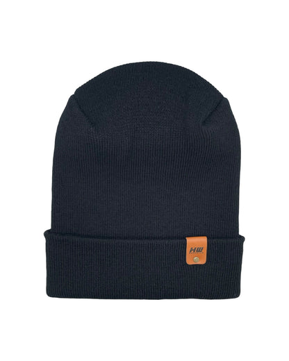 NEW HAAKWEAR Theta-Stitch Cuffed Beanie - Designed and Made in USA (Patent Pending Design) - Midnight Black