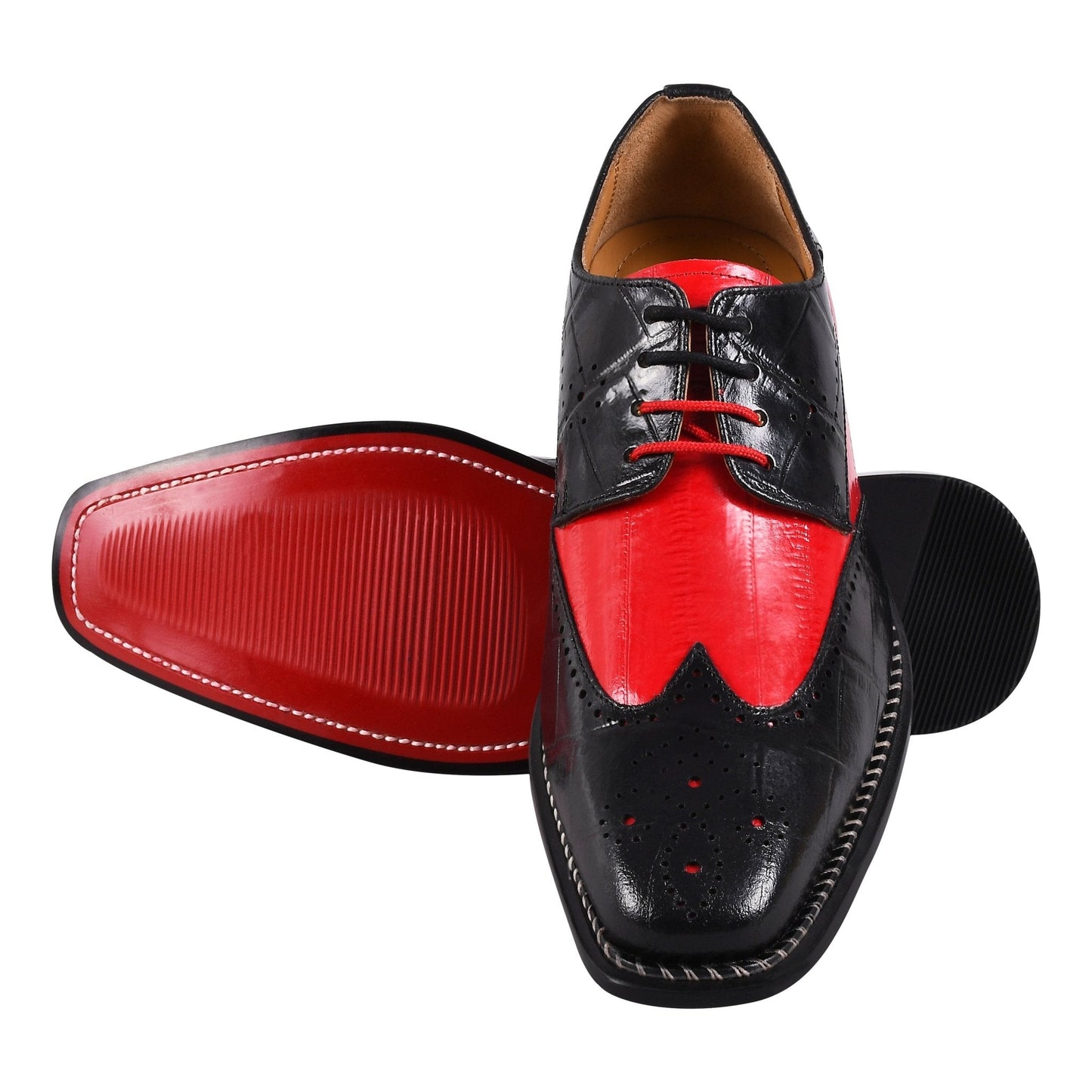 Boyka Leather Red Bottom Oxford Style Dress Shoes