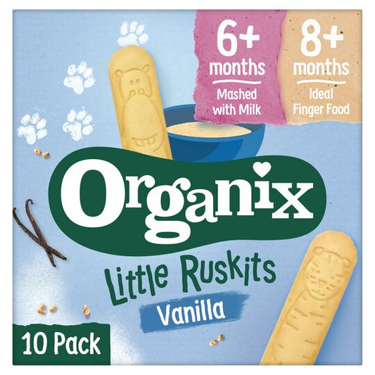 Organix Little Ruskits Vanilla Biscuits 10 X 6G