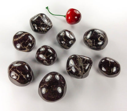 Cherry Garnet Tumbled (3 Pcs) Gemstone Polished Crystal