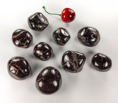 Cherry Garnet Tumbled (1 LB) One Pound Bulk Wholesale Lot Polished Gemstones