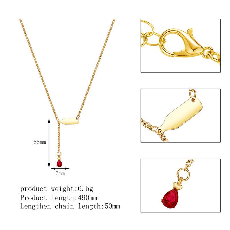 Refined Wine Necklace - A Hint of Grape Elegance