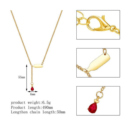 Refined Wine Necklace - A Hint of Grape Elegance