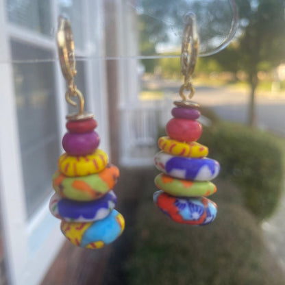 Carmen | Brushstroke Collection | Handcrafted Polymer Clay Earrings