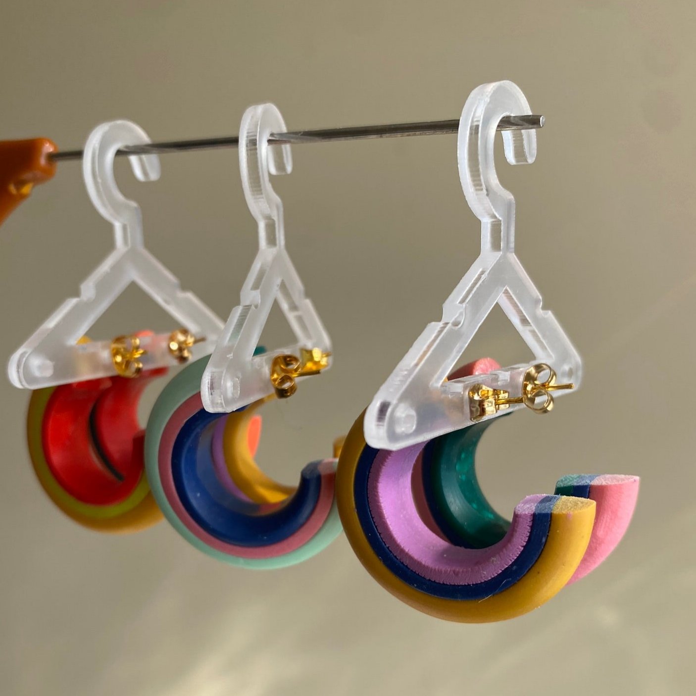 Carson | Mismatch Colorblock Collection | Handcrafted Polymer Clay Earrings