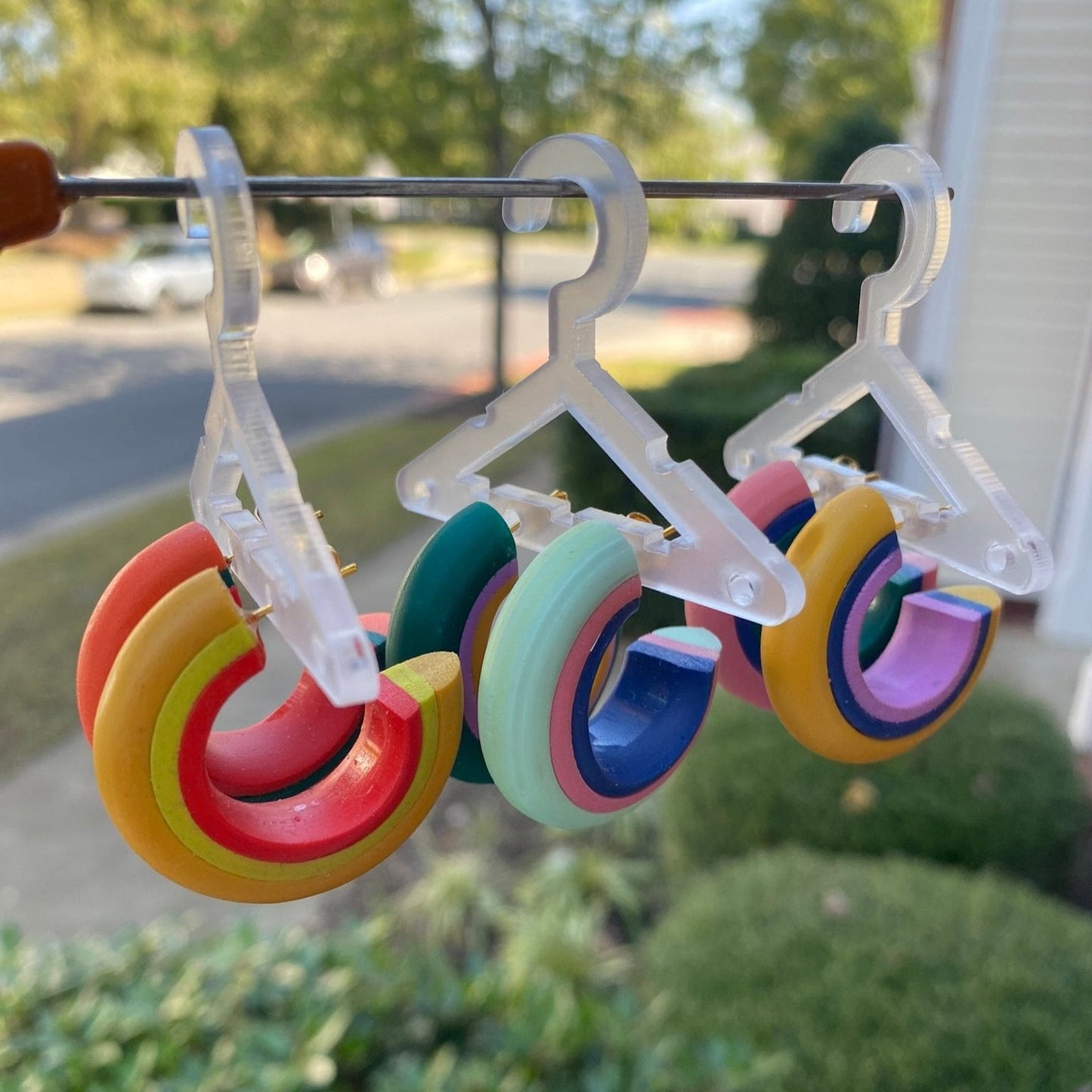 Carson | Mismatch Colorblock Collection | Handcrafted Polymer Clay Earrings