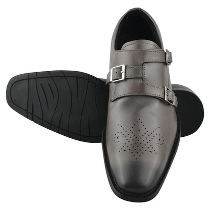 Chatswood Leather Oxford Style Monk Straps