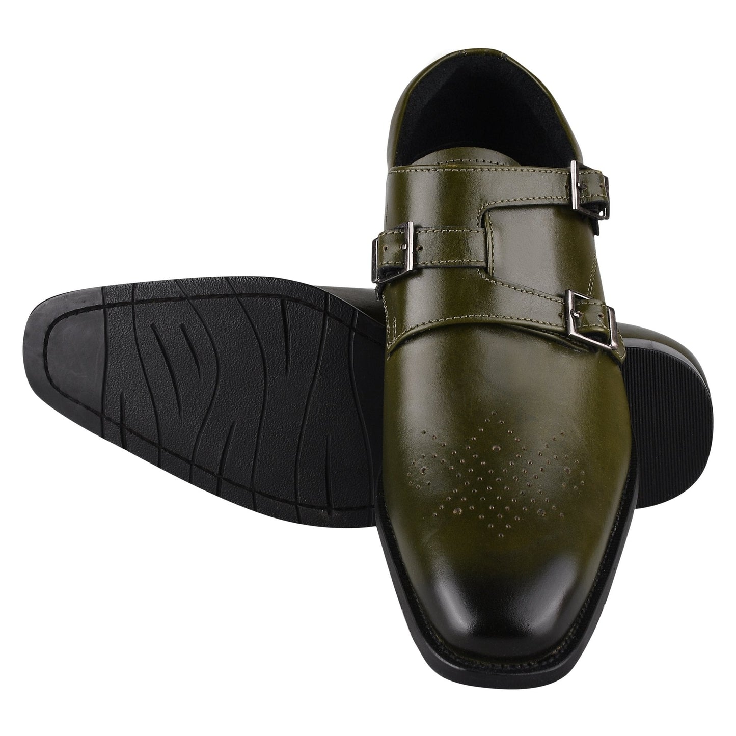 Chatswood Leather Oxford Style Monk Straps