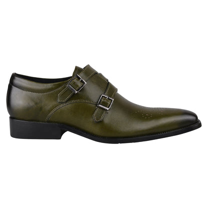 Chatswood Leather Oxford Style Monk Straps