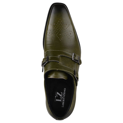 Chatswood Leather Oxford Style Monk Straps