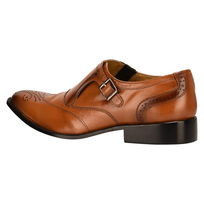 Clooney Leather Oxford Style Monk Straps