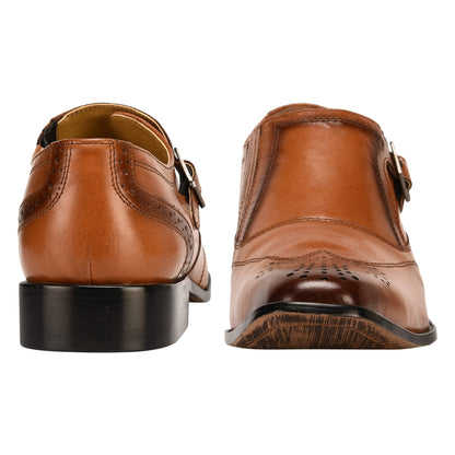 Clooney Leather Oxford Style Monk Straps