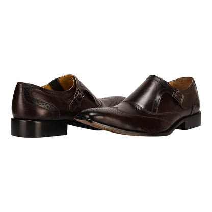 Clooney Leather Oxford Style Monk Straps