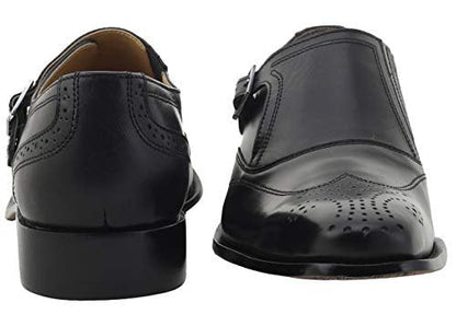 Clooney Leather Oxford Style Monk Straps