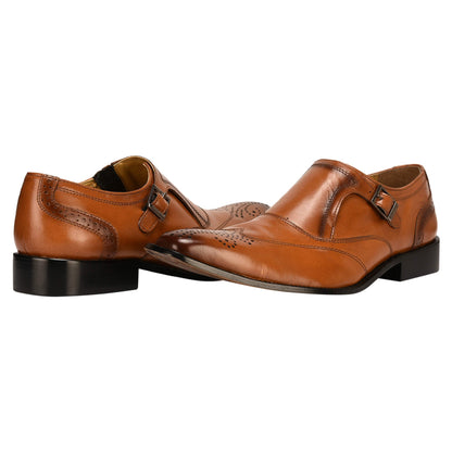 Clooney Leather Oxford Style Monk Straps