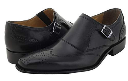 Clooney Leather Oxford Style Monk Straps