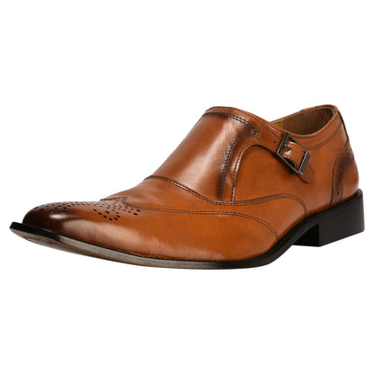 Clooney Leather Oxford Style Monk Straps