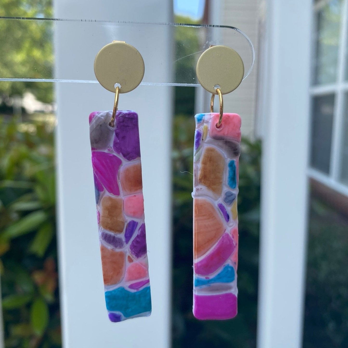 Cobble | Brushstroke Collection | Handcrafted Polymer Clay Earrings