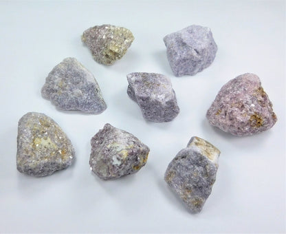 Lepidolite Rough (3 Pcs) Raw Crystal Natural Stone Gemstones Unpolished Rocks