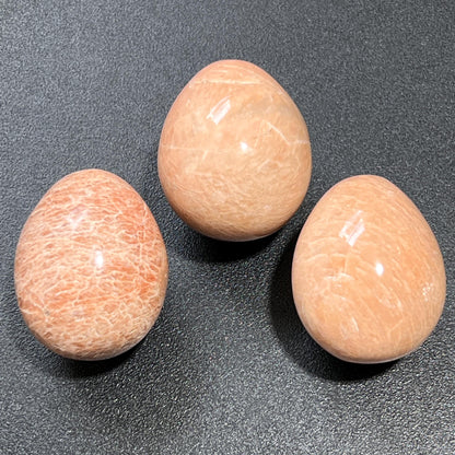 Peach Moonstone Polished Egg Carving Gemstone Decor Gifts And Supplies