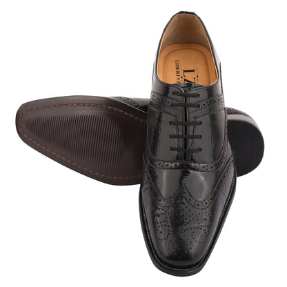 Dallas Genuine Leather Oxford Style Brogue Dress Shoes