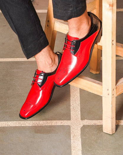 David Genuine Leather Red Bottom Dress Shoes