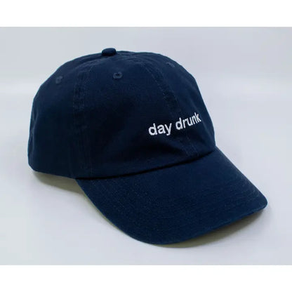 Day Drunk Embroidered Hat Navy Blue