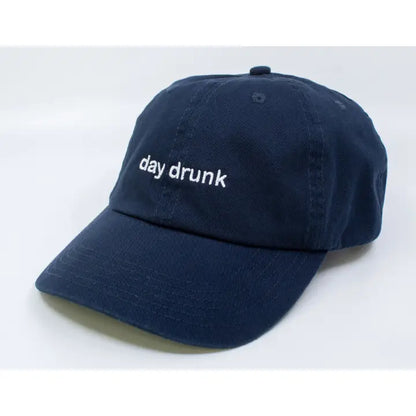 Day Drunk Embroidered Hat Navy Blue