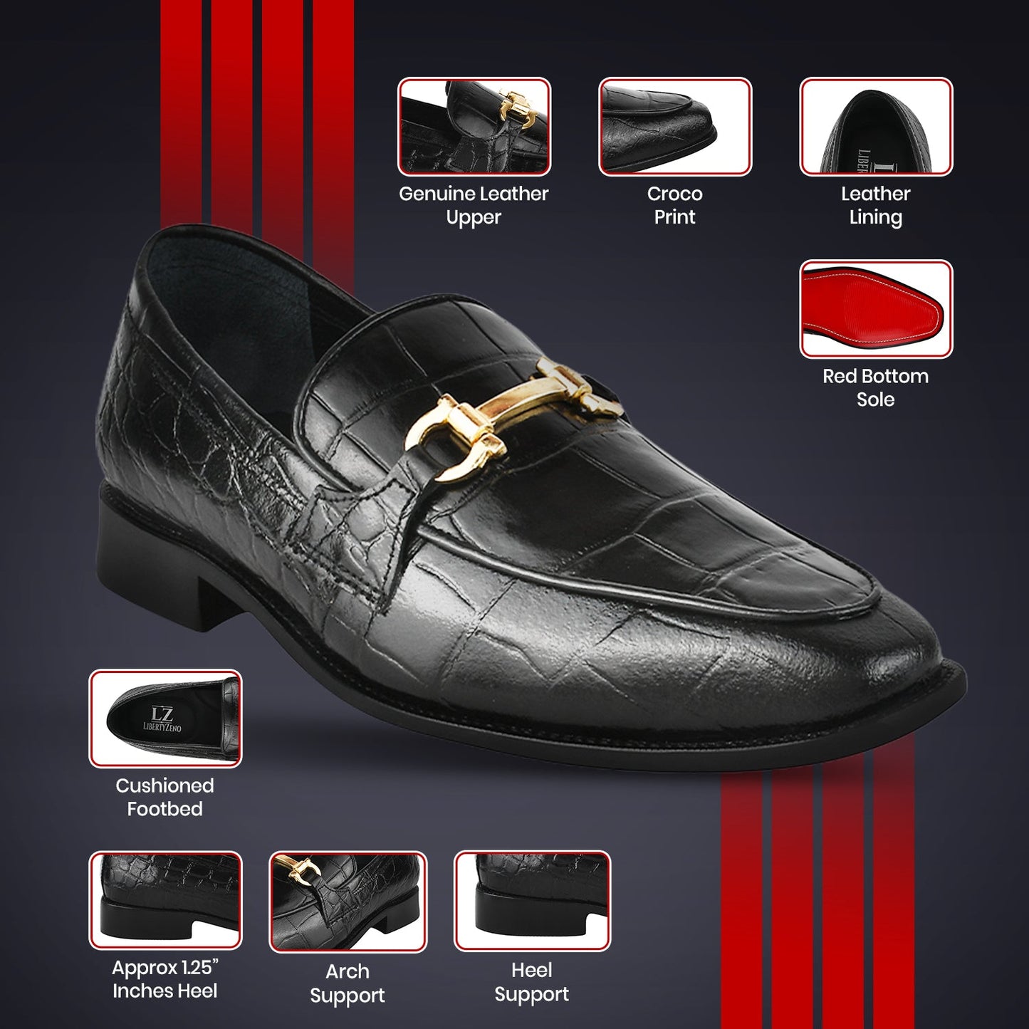 Doblin Genuine Leather Slip-On Men Loafer Shoes