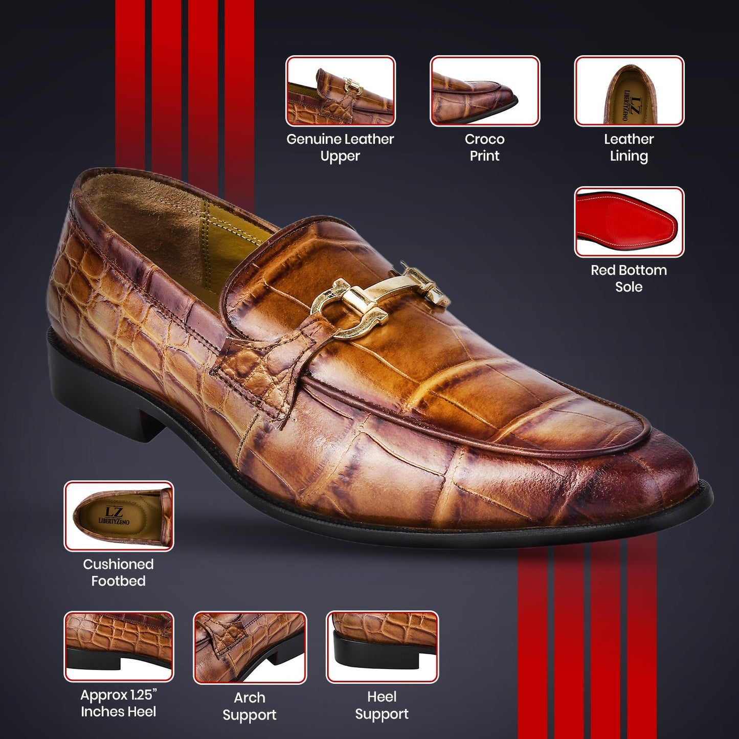 Doblin Genuine Leather Slip-On Men Loafer Shoes