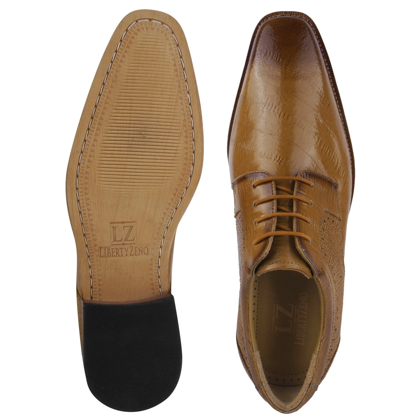 Donald Genuine Leather Oxford Style Tread Design Dress Shoes