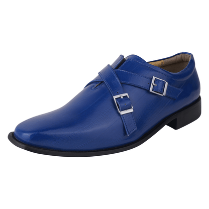 DONNA Leather Oxford Style Double Buckle Monk Straps Shoes For Men