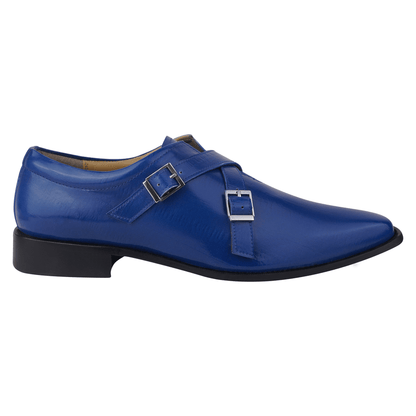 DONNA Leather Oxford Style Double Buckle Monk Straps Shoes For Men