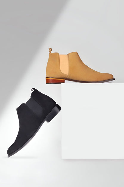 DONS Genuine Suede Leather Chelsea Boot for Men