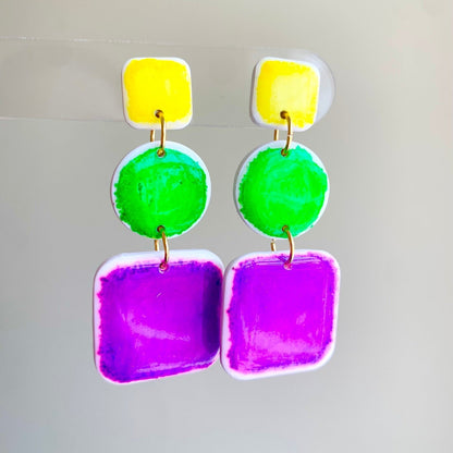 Drake | Brushstroke Collection | Handcrafted Polymer Clay Earrings