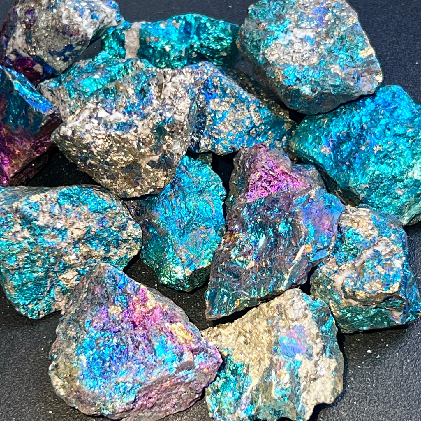 Chalcopyrite Peacock Ore Rough (1 LB) One Pound Bulk Wholesale Lot Raw Gemstones