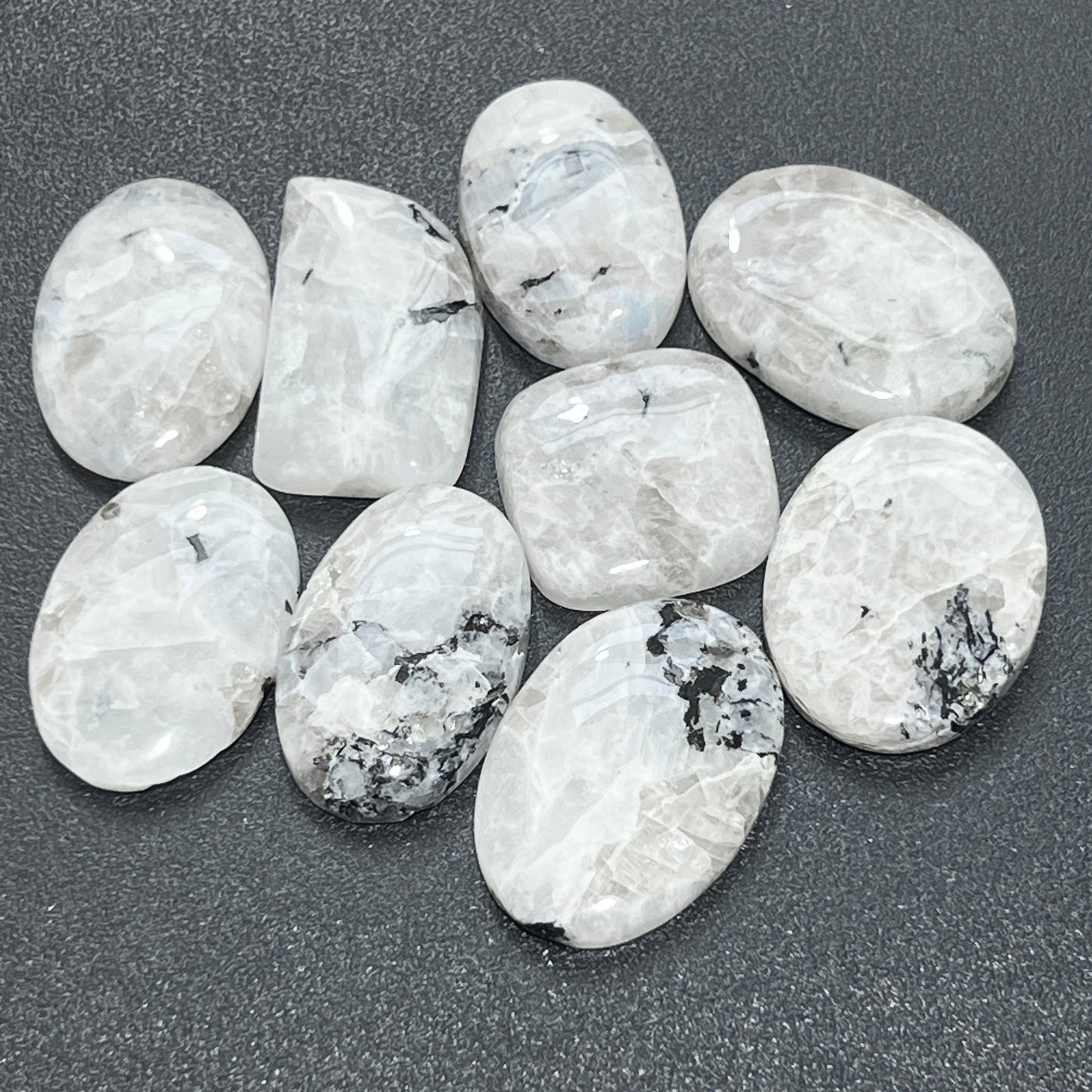 Moonstone Cabochons 100 Grams (8 to 12 pcs) Bulk Wholesale Polished Stones Natural Gemstones Healing Crystals And Stones