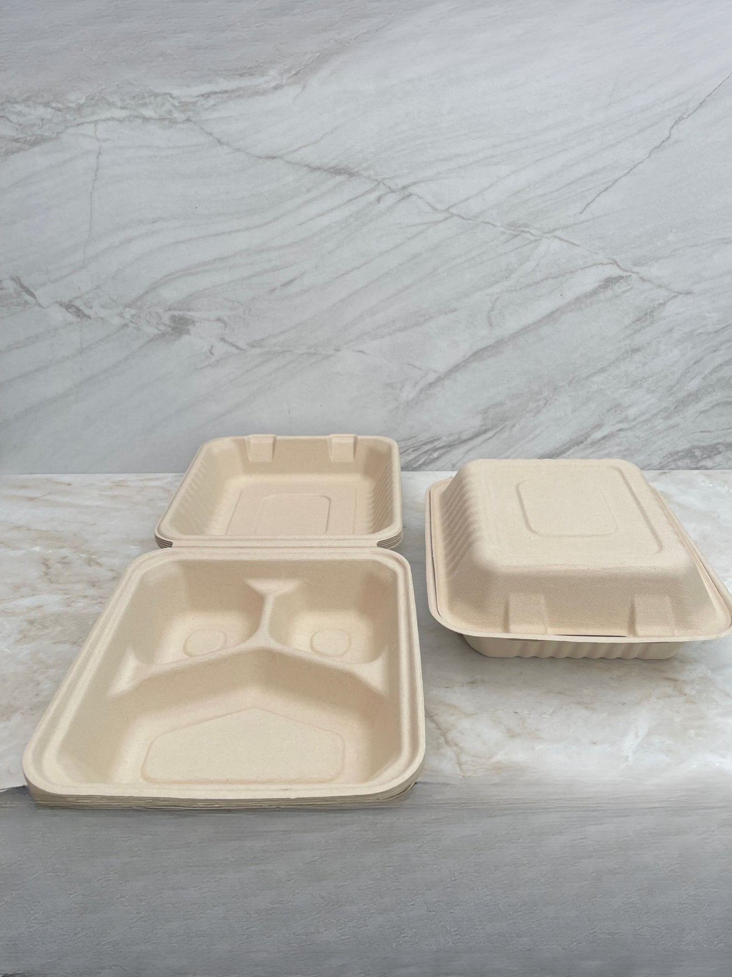 EarthTainer - 8" Clamshell - 200ct - Compostable Certified