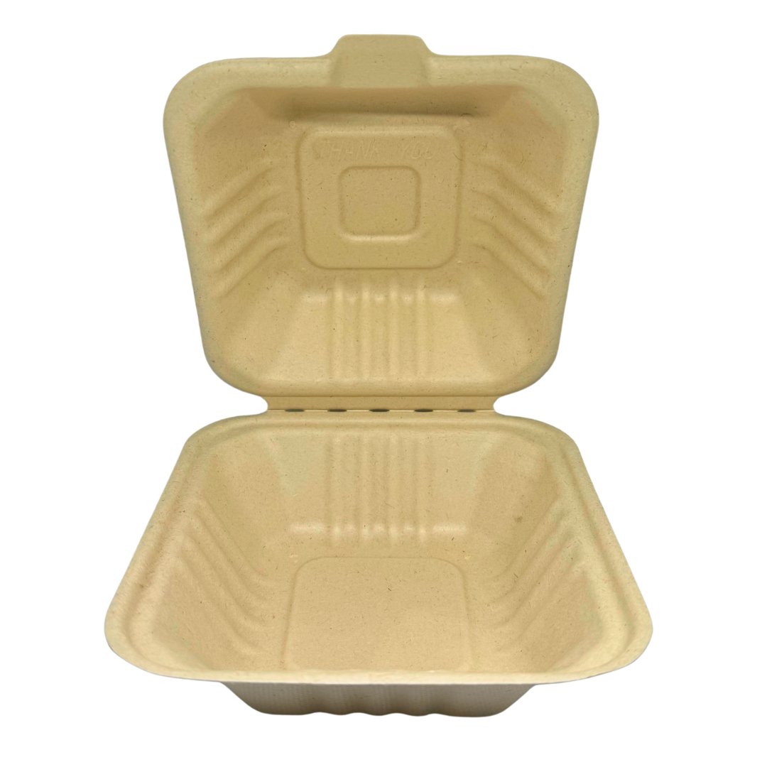 EarthTainer - 8" Clamshell - 200ct - Compostable Certified